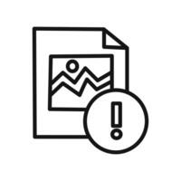 Image Error icon linear graphics set vector