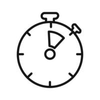 Minute timer icon linear graphics set vector