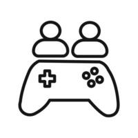 Multi Game player icon linear graphics set vector
