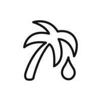 Palm oil free icon linear graphics set vector