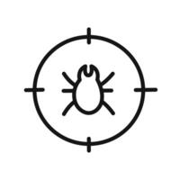 Pest control icon linear graphics set vector