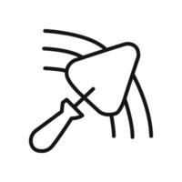 Plastering process icon linear graphics set vector