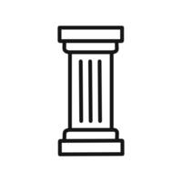 Pillar column icon linear graphics set vector