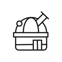 Space observatory icon linear graphics set vector