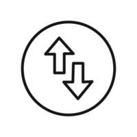 Swap icon linear graphics set vector
