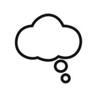 Thinking bubble icon linear graphics set vector