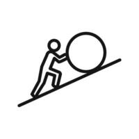 Uphill icon linear graphics set vector
