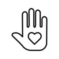 Volunteer icon linear graphics set vector