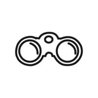 binoculars icon linear graphics set vector