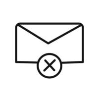 close mail icon linear graphics set vector