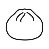 dumplings icon linear graphics set vector
