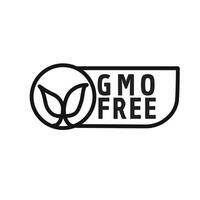 gmo free icon linear graphics set vector