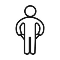 poor person empty pockets icon linear graphics set vector