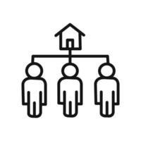 roommates icon linear graphics set vector