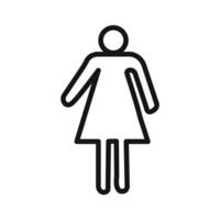 wc toilet door plate icon linear graphics set vector