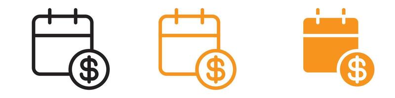 Annuity Due Payment Icon for Financial Contracts vector