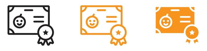 Official Birth Certification Icon for Vital Records and Documentation vector