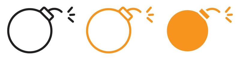 Explosive Bomb Icon for Safety Warnings and Security Alerts vector