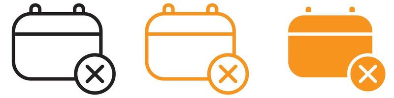 Cancel Event Icon for Event Management and Scheduling Changes vector