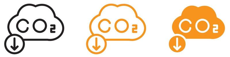 CO2 Reduction Icon Representing Environmental Sustainability Initiatives, Carbon Footprint Reduction Programs, and Green Technologies for Eco-Friendly Businesses vector