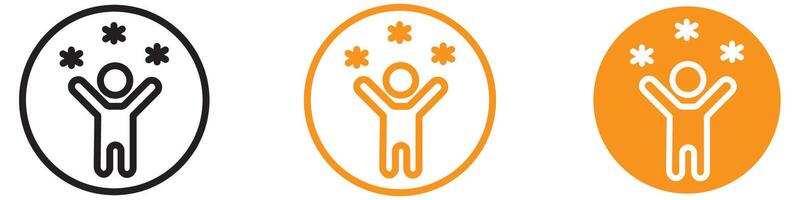 Joyful Child Playing in Snow Icon for Winter Activities, Family Fun, and Seasonal Promotions vector