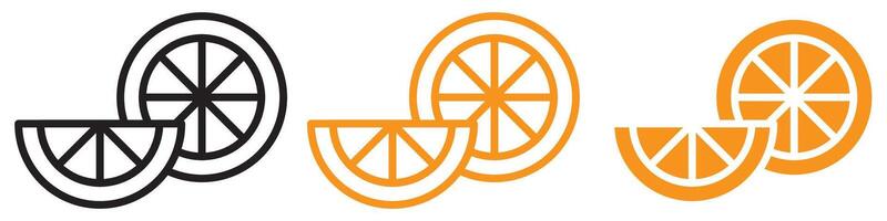 Fresh Citrus, Lemon, Lime, Orange, and Tangerine Slice Icon for Promoting Vitamin C-Rich Fruits, Natural Juices, and Health Supplements vector