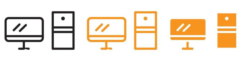 Innovative Computer Technology Icon for IT Services, Digital Solutions, and Tech Support vector