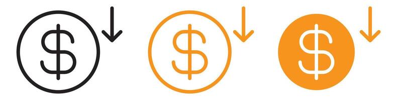 Cost Reduction Icon Illustrating Business Efficiency Strategies, Budget Management Solutions, and Expense Reduction Programs for Companies vector