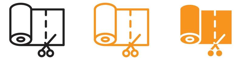 Neatly Cut Roll of Fabric Icon Suitable for Textile and Fashion Industry Graphics Ideal for Tailoring Sewing and Fabric Representation vector