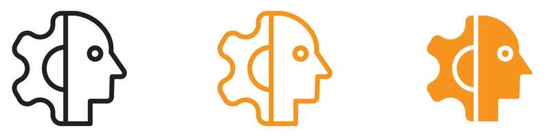 Futuristic Cyborg Icon for Technology and Robotics Themes Innovative Representation of Human-Machine Integration for Tech Projects vector