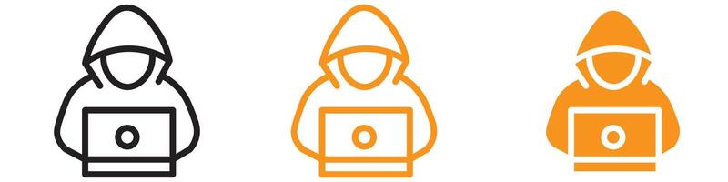 Intricate Cyber Crime Icon Perfect for Illustrating Online Fraud and Security Breaches Critical for Cybersecurity Campaigns and Education vector
