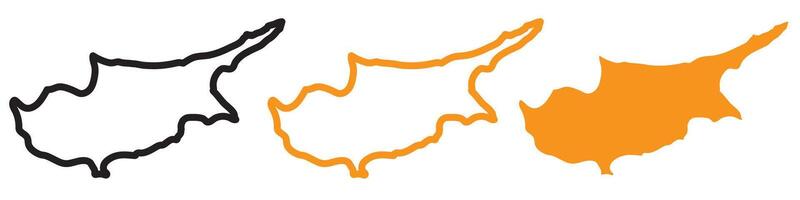 Detailed Cyprus Map Icon for Geographic and Travel Graphics Perfect for Tourism Promotion and Educational Geography Resources vector
