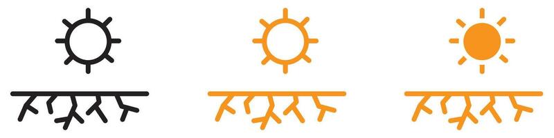 Critical Drought Icon for Environmental and Climate Change Graphics Highlighting Water Scarcity and Ecological Challenges in Illustrations vector