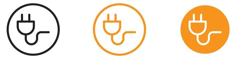 Functional Electrical Plug Icon for Power and Connectivity Graphics Crucial for Representing Electrical Outlets and Plug Connections vector