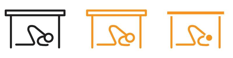 Essential Earthquake Safety Place Icon for Emergency Preparedness Graphics Vital for Illustrating Safe Zones and Earthquake Protocols vector