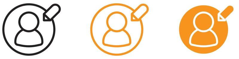 Detailed Edit User Icon for Profile Management and Interface Graphics Crucial for Representing User Profile Editing and Customization Options vector