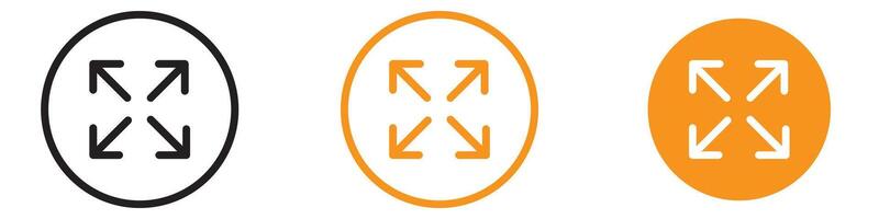 Versatile Expand Icon for User Interface and Zoom Functions Ideal for Illustrating Expandable Content and Enlarging Options in Designs vector