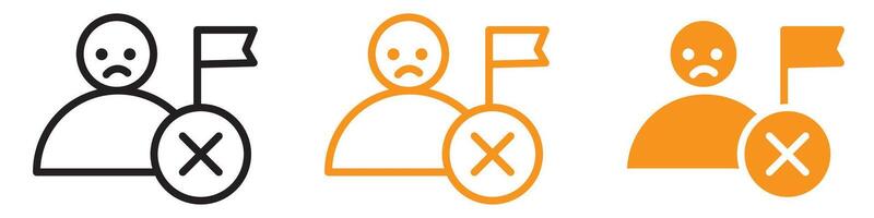 Critical Fail or Failure Icon for Error and Alert Graphics Vital for Illustrating Mistakes and Failures in Systems and Processes vector