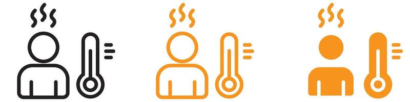 Critical Fever High Temperature Icon for Medical and Health Graphics Vital for Representing Illness and High Fever in Health Illustrations vector