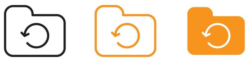 Efficient Folder Sync Icon for Cloud Storage and Data Backup Graphics Ideal for Representing Synchronization and File Management Solutions vector