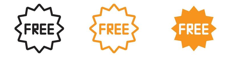 Prominent Free Label Icon for Marketing and Promotional Graphics Ideal for Highlighting Free Offers and Complimentary Products vector