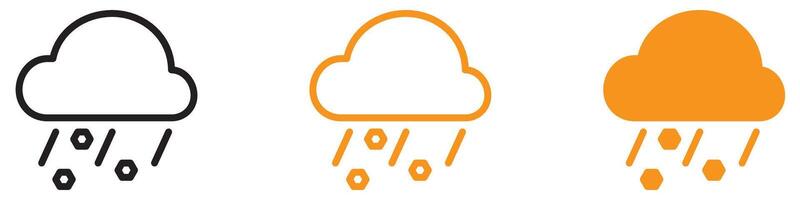 Severe Hail Icon for Weather and Meteorology Graphics Essential for Representing Hailstorms and Severe Weather Conditions vector