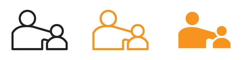 Protective Guardian Icon for Security and Caregiver Graphics Ideal for Representing Guardianship and Protection Services vector
