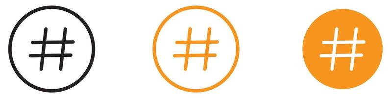 Popular Hashtag Icon for Social Media and Trending Topics Graphics Essential for Representing Hashtags and Social Media Engagement vector