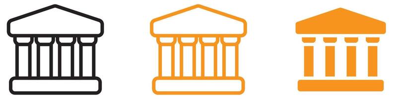 Authoritative Government Icon for Public Administration and Policy Graphics Perfect for Representing Government Institutions and Public Services vector