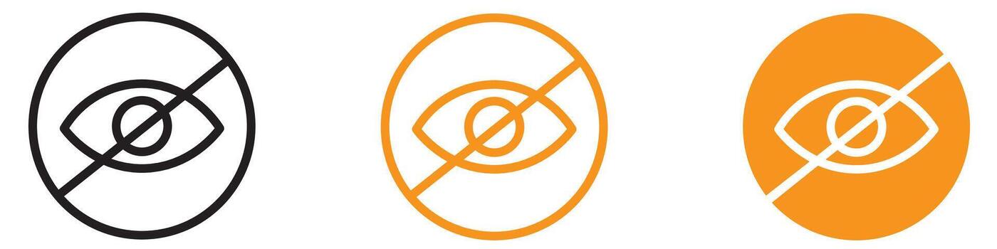 Discreet Hide Icon for Privacy and Security Graphics Ideal for Representing Privacy Features and Hidden Elements vector