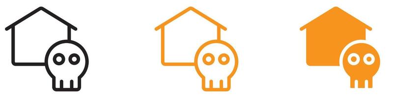 Spooky Haunted House Icon for Halloween and Horror Graphics Ideal for Representing Haunted Houses and Spooky Themes vector