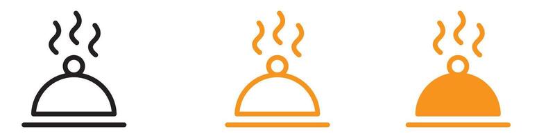 Delicious Hot Meal Icon for Culinary and Food Service Graphics Ideal for Representing Hot Meals and Food Delivery Services vector