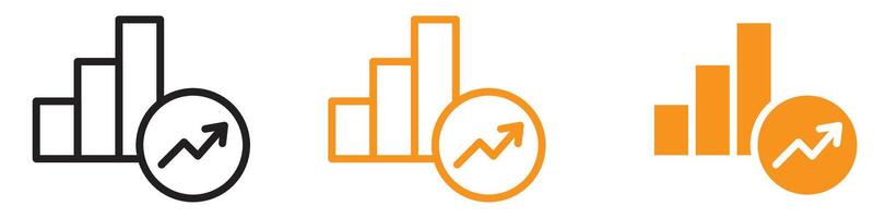 Analytical Increase Chart Icon for Business and Financial Graphics Essential for Representing Growth and Performance Metrics vector