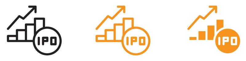 Strategic IPO Initial Public Offering Icon for Finance and Investment Graphics Essential for Representing Public Offerings and Stock Market vector